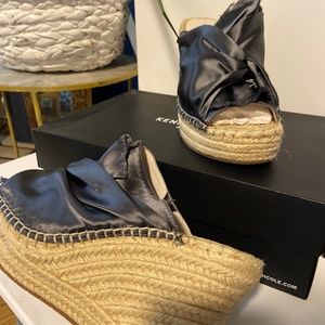 *BRAND NEW* Kenneth Cole  Gunmetal Grey Satin Espadrilles
